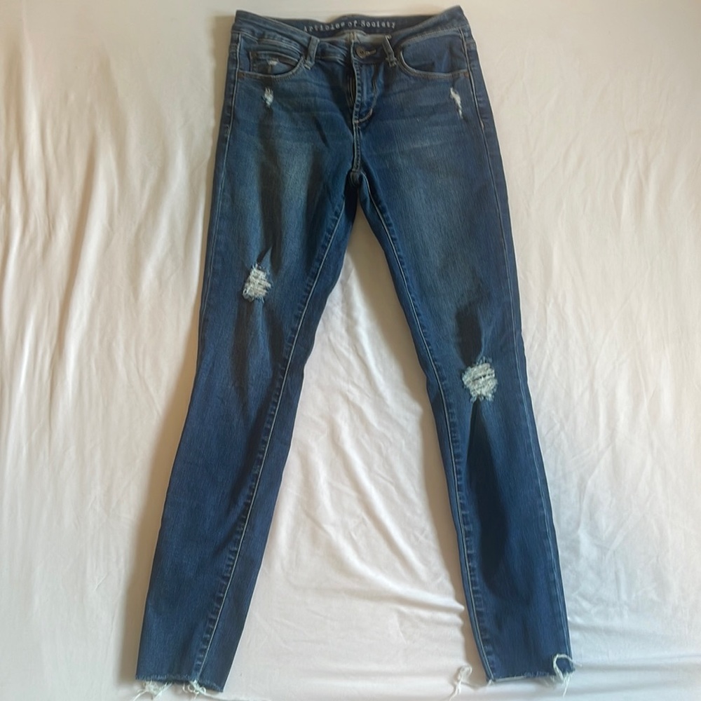 Articles of Society Women’s Distressed Blue Skinny Jeans Size 26